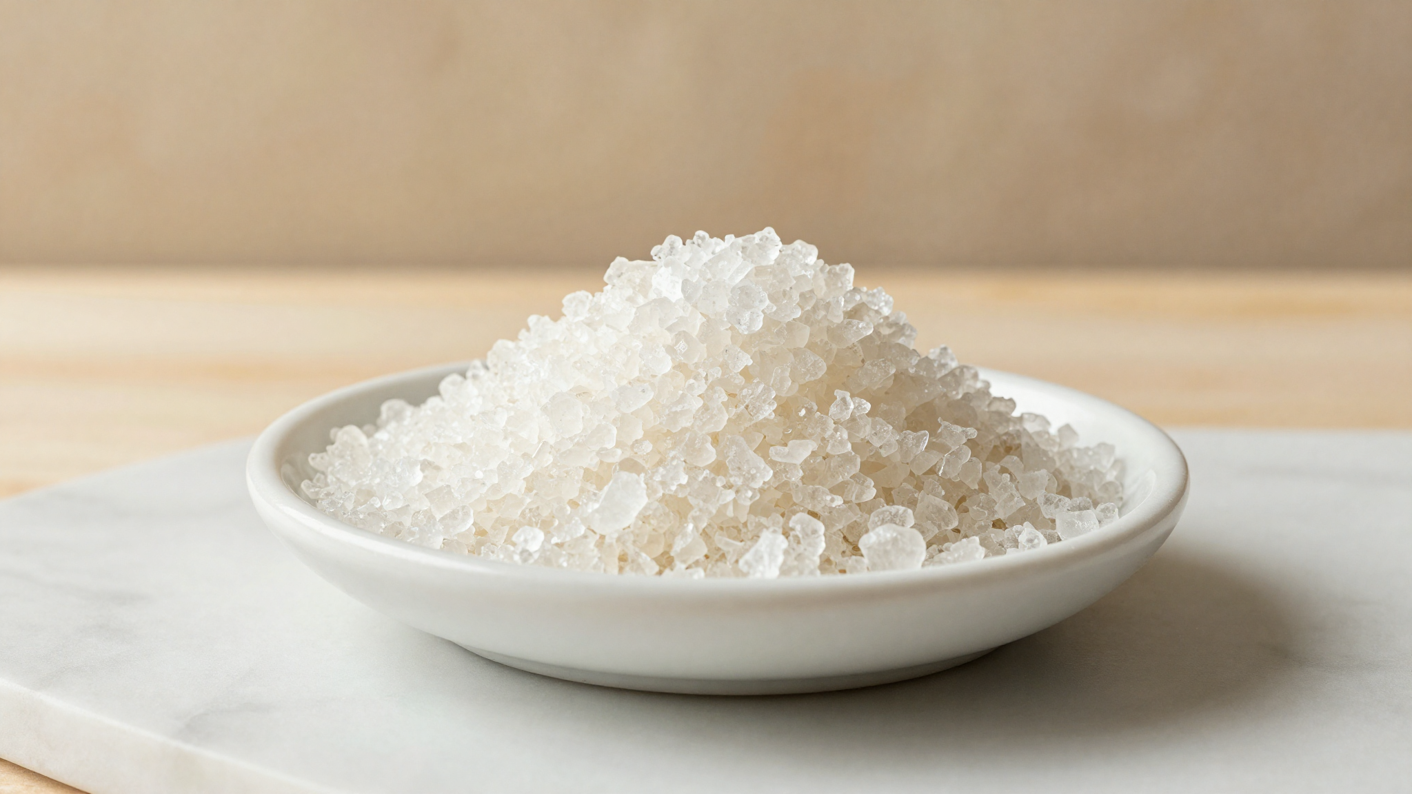 Isomalt in Gelato: Sugar-Free Bulking and Smooth Body served in a ceramic cup on a pale counter
