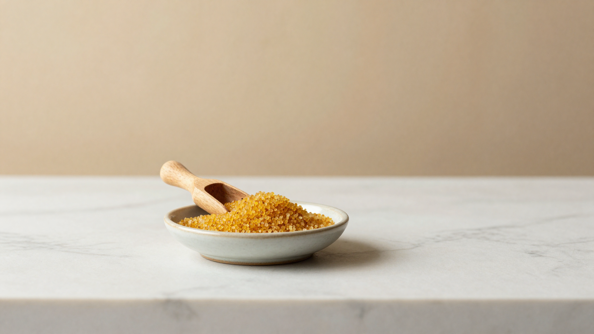 Soy lecithin granules and powder, the most common natural emulsifier used in white-base gelato